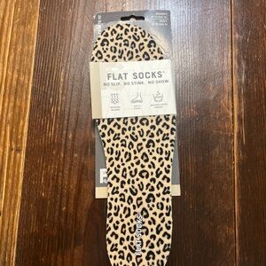 NIP | Flat Socks | Leopard Print No-Show Socks Insoles New